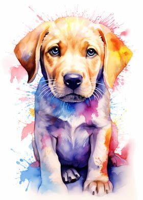 Cute Puppy in Watercolor