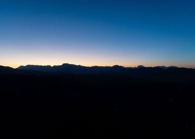 Mountain Range  Dusk 