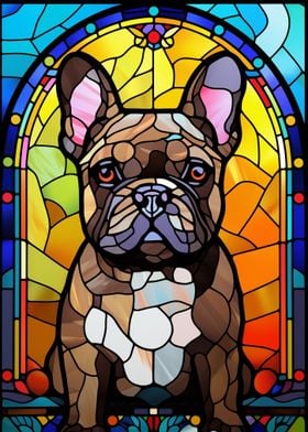 French Bulldog Stained