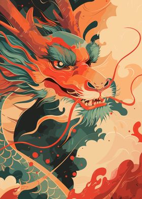 Asian Dragon New Year