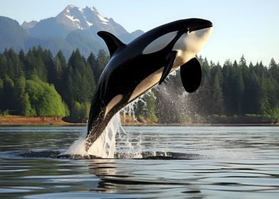 Majestic Orca Whale Killer