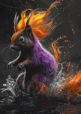 Cute Fancy Purple Squirrel