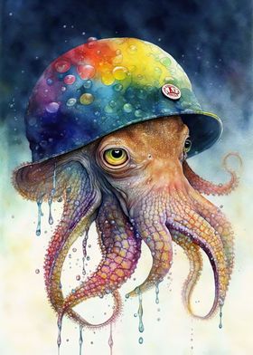 Octopus in Watercolor