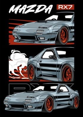 Classic RX7 JDM Car