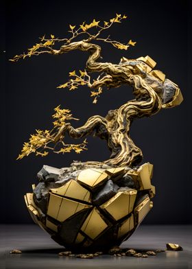 Gold Bonsai Tree