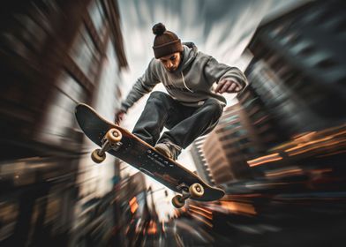 Urban skateboarder