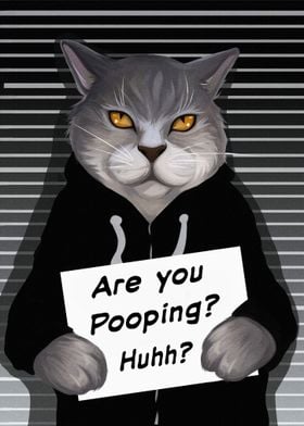 Cat Are You Pooping Meme