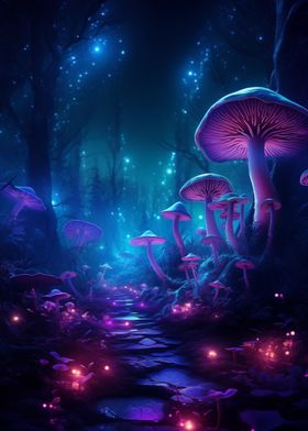Psychedelic Mushroom Trees