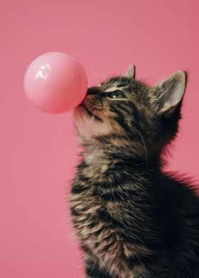 Bubble Gum Pink Kitten