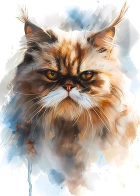 Persian cat Watercolor