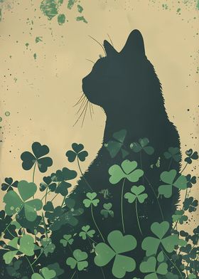 Clover Cat St Patricks Day