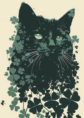 Cat Clover St Patricks Day