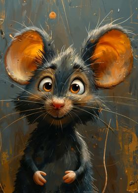 Whimsical Mouse Portrait