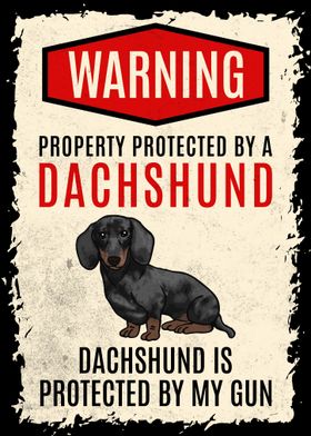 Dachshund Dog Warning 10