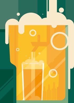 Abstract beer poster