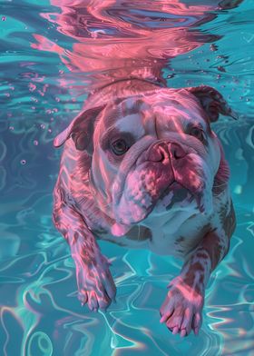 Dog Swimming in Pool