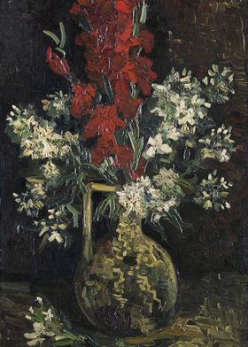 Vase with Red Flowers