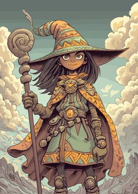 Cartoon Mage Girl