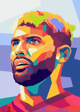 sergio aguero pop art