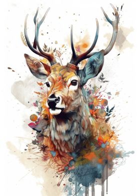 Deer Watercolor