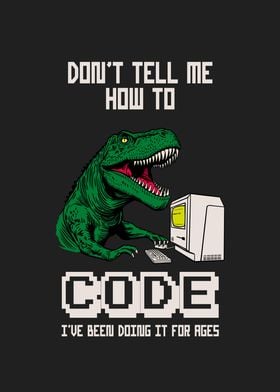 Coder TRex Computer Geek