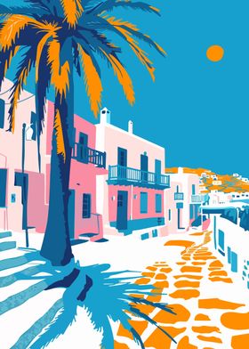 Greece Mykonos Summer Art