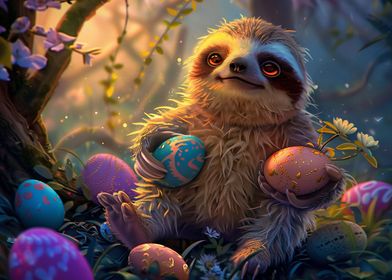 easter sloth 1