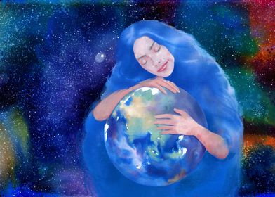 Mother Hugging Earth