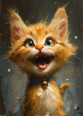 Joyful Ginger Kitten