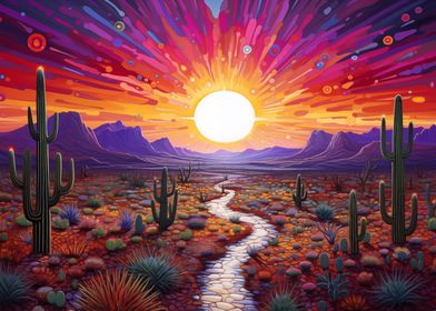 Desert Sunset Explosion