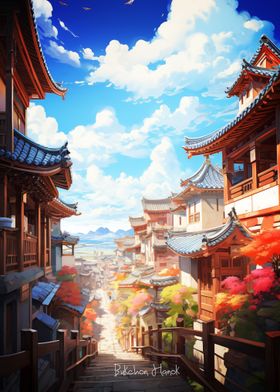 Bukchon Hanok Oil Painting