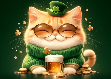 Cute St Patricks Day Cat