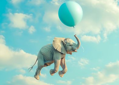Elephant flying balloon