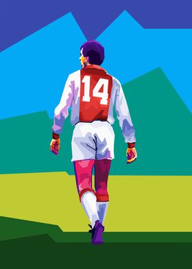 Johan Cruyff Wpap Pop Art