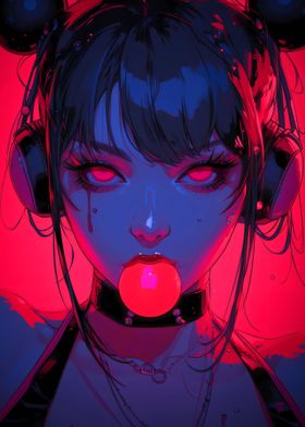 Neon Anime Girl
