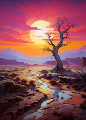 Lonely Desert Tree