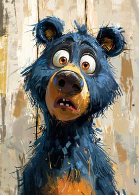 Surprised Blue Bear