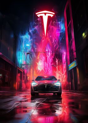 Tesla car Neon model Best 