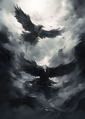 Crow Ravens ink 