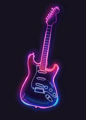 Guitar Music Neon