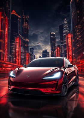 Tesla car Neon model Top 1