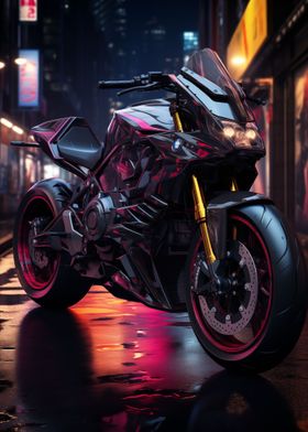 BMW Motorcycle bike Neon