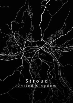 Stroud City Map black