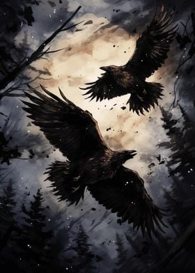 Crow Ravens ink 