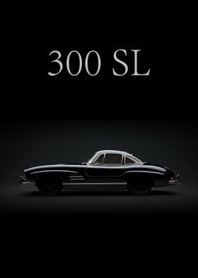 300 SL Black Classic Cars