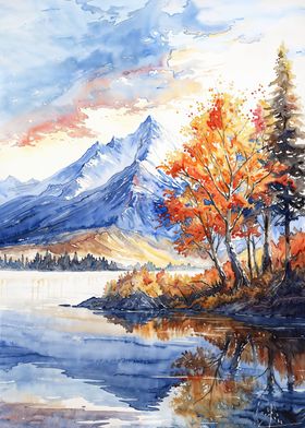 Autumn Lake Peaks