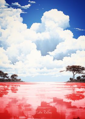 Lake Retba Oil Painting