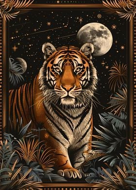 Tiger Tarot Card