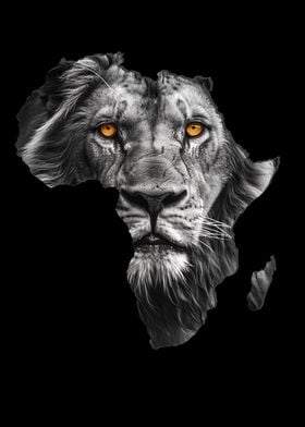 Map Africa Lion Worthy