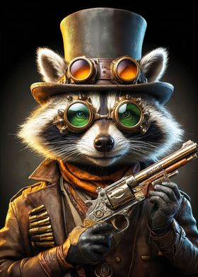 Steampunk Raccoon 